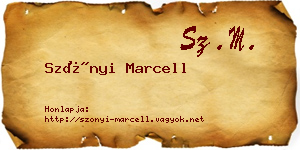 Szőnyi Marcell névjegykártya