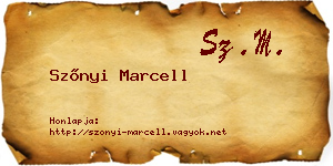 Szőnyi Marcell névjegykártya